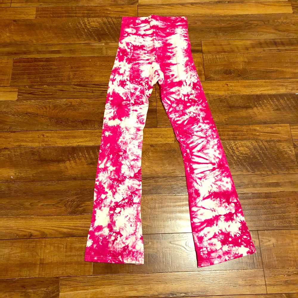 Tie dye pink yoga pants American apparel XS